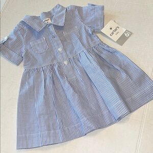 Carter's Blue Striped Kids Dress NWT.
